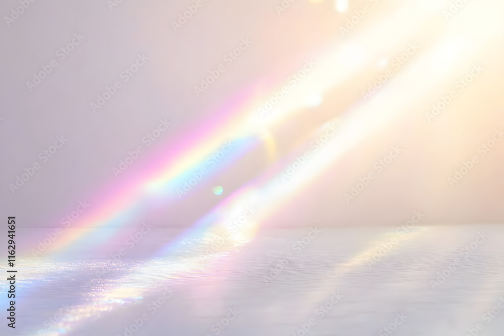 Poster blurred overlay effect for photo and mockups. wall texture with organic drop diagonal shadow and ray
