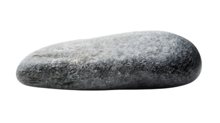 Rounded Grey Stone Headstone with a smooth surface and simple design isolated on white background