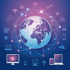 Green energy isometric vector concept: Solar panel powering electricity for buildings, cars, houses.
