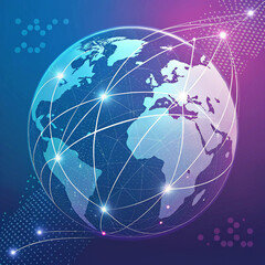 Green energy isometric vector concept: Solar panel powering electricity for buildings, cars, houses.
