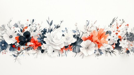 Elegant floral arrangement white background luxury display artistic environment aesthetic viewpoint beautification concept