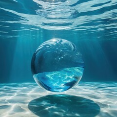 A contemporary glass bowl with a mesmerizing geometric pattern etched into its surface, casting intricate shadows.