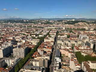 Fototapeta premium aerial view of the city