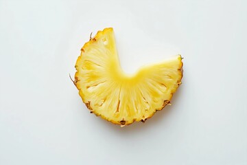 fresh slice pineapple on white background