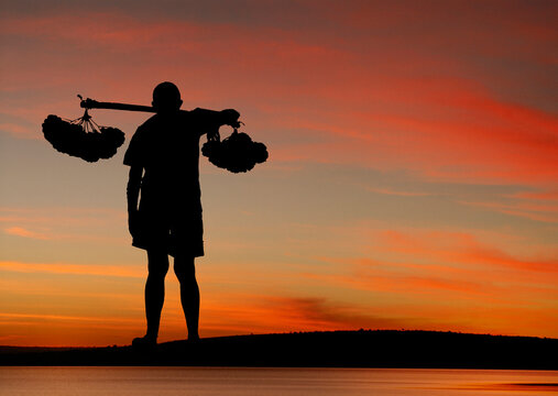 The Pitomba fruit (Eugenia luschnathiana is a flowering plant in the family Myrtaceae) being sold by fruit seller at sunset in Futuro Beach. Fortaleza, Brazil, 2016