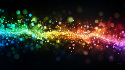 Obraz premium A colorful rainbow with many different colored lights