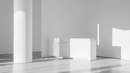 Minimalist White Interior Design Featuring Modern Furniture