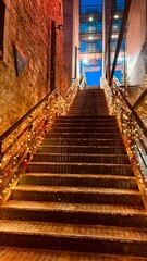 Lit up Stairs