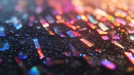 Obraz premium A colorful, glittery background with a few small squares of color