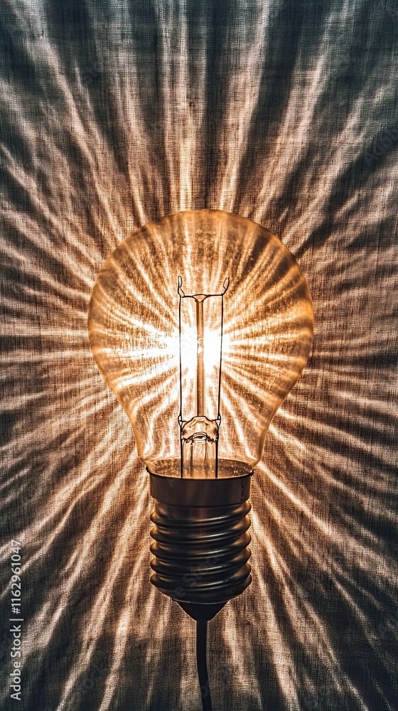 Poster discovering the hidden superpowers of light through an enchanting bulb's glow