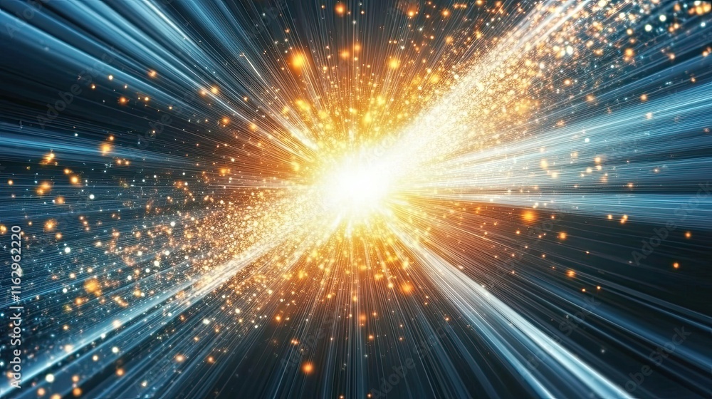 Poster Energy Bursts Flow From the Oceans to Earth's Core, Creating a Vibrant Display