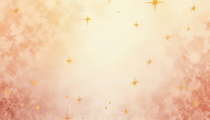 Magical abstract background with golden stars and soft pastel colors for creative design