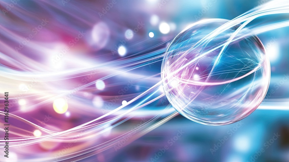 Poster exploring the captivating dance of quark matter in a vibrant cosmic landscape