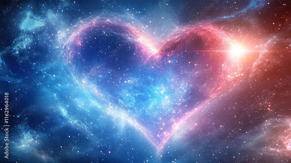 Poster exploring the vibrant heart of the cosmos through a celestial tapestry of colors and light