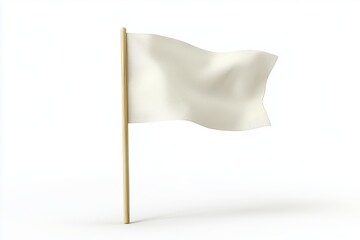 Toothpick Flag Mockup On Isolated White Background, 3D Illustration 