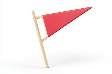 Toothpick Flag Mockup On Isolated White Background, 3D Illustration 