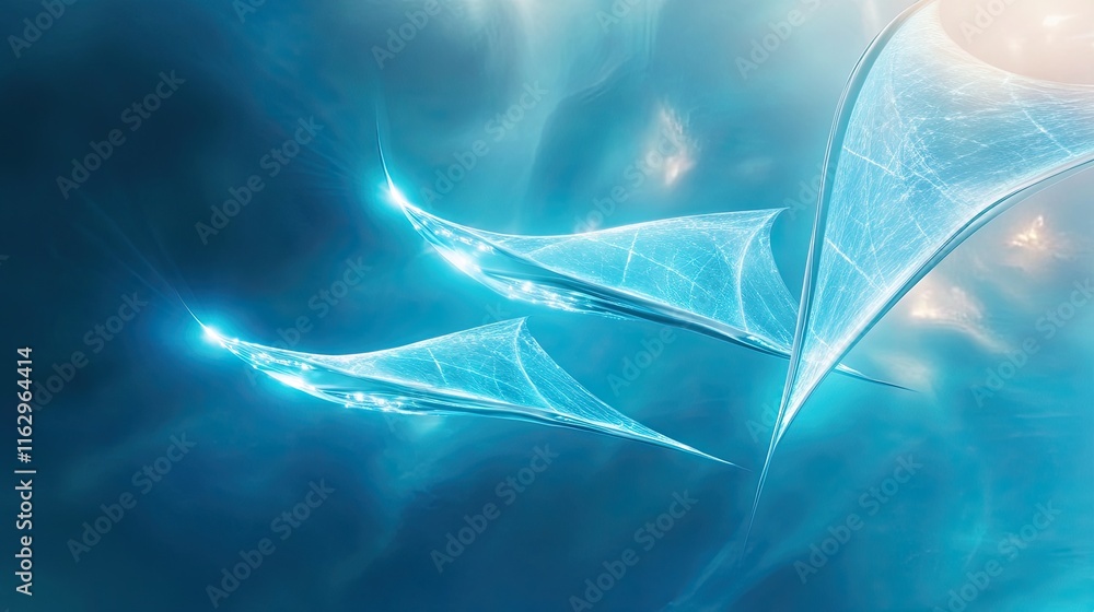 Aufkleber discovering the elegance of space sails navigating through the cosmic ocean at twilight
