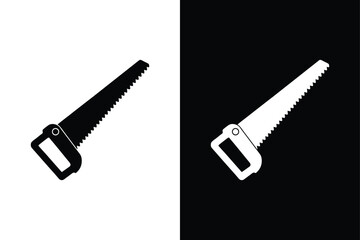 Hacksaw icon vector on White Background ,Vector Art Illustration on white background.