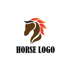 Creative Horse Elegant Logo Symbol Design Illustration Vector for Company
