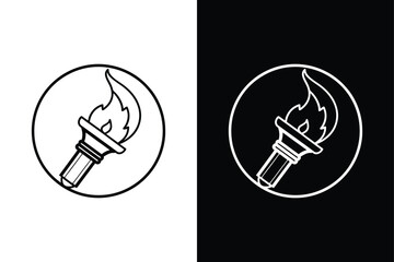 Plumber s torch icon vector on White Background ,Vector Art Illustration on white background.