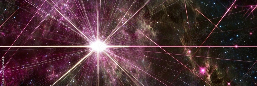 Aufkleber exploring the enigma of cosmic rays in the vastness of the universe