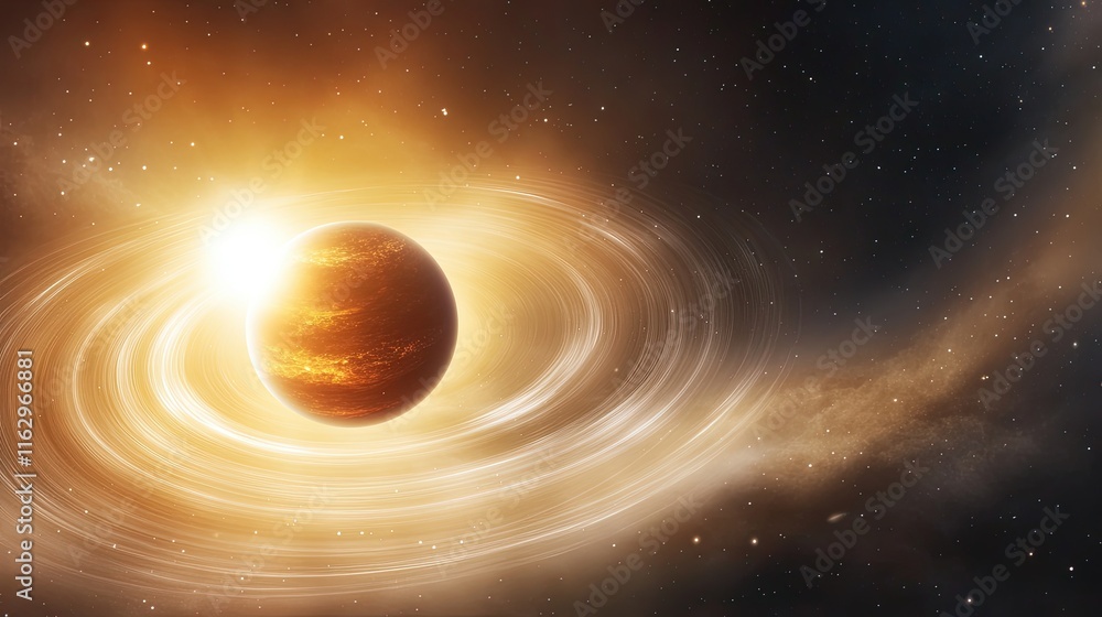 Poster exploring the captivating mystery of orbital resonances in cosmic environments