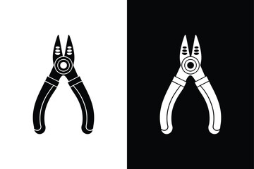Tongue and Groove pliers icon vector on White Background ,Vector Art Illustration on white background.