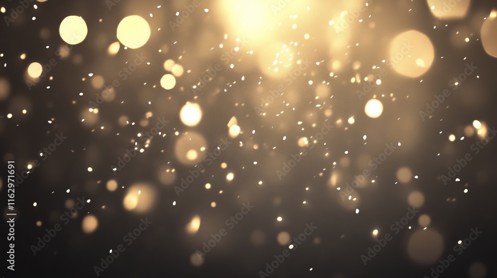 Poster abstract golden bokeh light background texture.