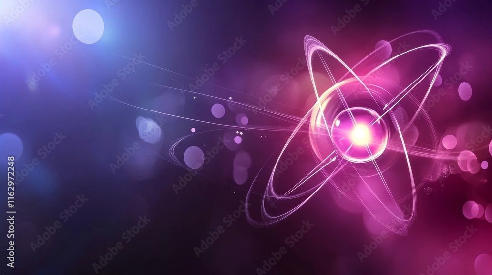 Poster abstract representation of atomic structure.