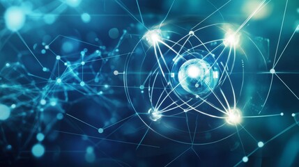Naklejka premium Abstract representation of atomic structure.