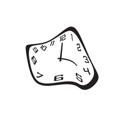 Deformed wall clock designed with simple details	