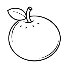 Black and white line drawing of a cranberry fruit