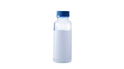 Elegant reusable plastic bottle isolated on white background