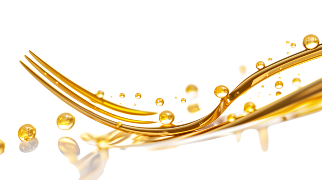 Elegant golden fork platted  with gold colour isolated on white background