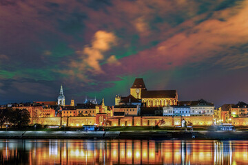 Fototapeta premium Zorza Polarna nad Toruniem