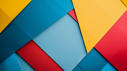 Colorful geometric composition with spheres and blocks in vibrant tones The image features a mixture of warm and cool colors in abstract forms, creating a playful atmosphere