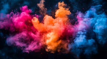 Colorful Smoke Explosions Create A Cosmic Nebula Effect