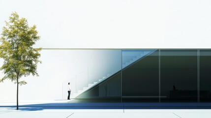 Modern architecture with a minimalist design.