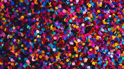 Vibrant Confetti Scatter Background in Bright Colors for Celebratory Themes and Party Invitations