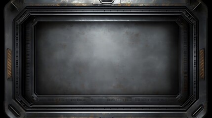 Rusted Metal Panel Futuristic Scifi Design