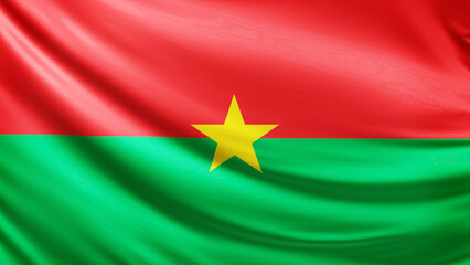 burkina faso flag picture, close-up shot of burkina faso nation flag, africa, animated flag background photo, 3D photo of a flag, national symbol of african country, patriotism, full screen