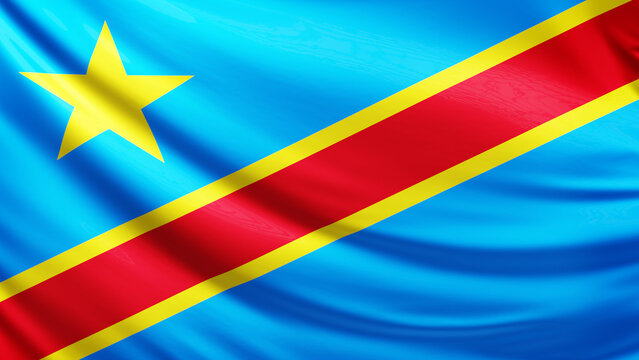 democratic republic of congo flag picture, close-up shot of congolese nation flag, africa, animated flag background photo, 3D photo of a flag, african country, patriotism, full screen