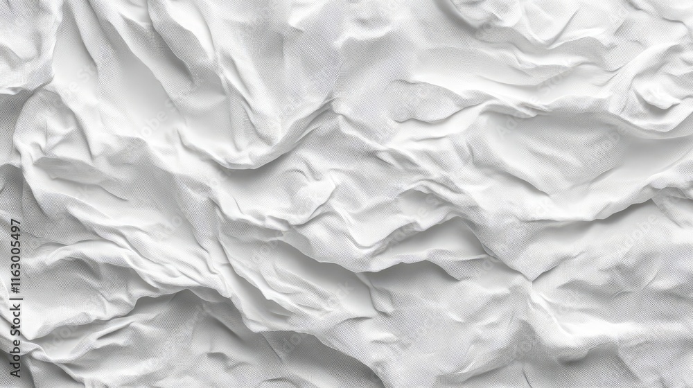Poster white fabric texture with soft wrinkles and ripples ideal for backgrounds and creative design projec