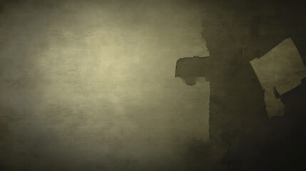 Abstract textured painting with dark shapes