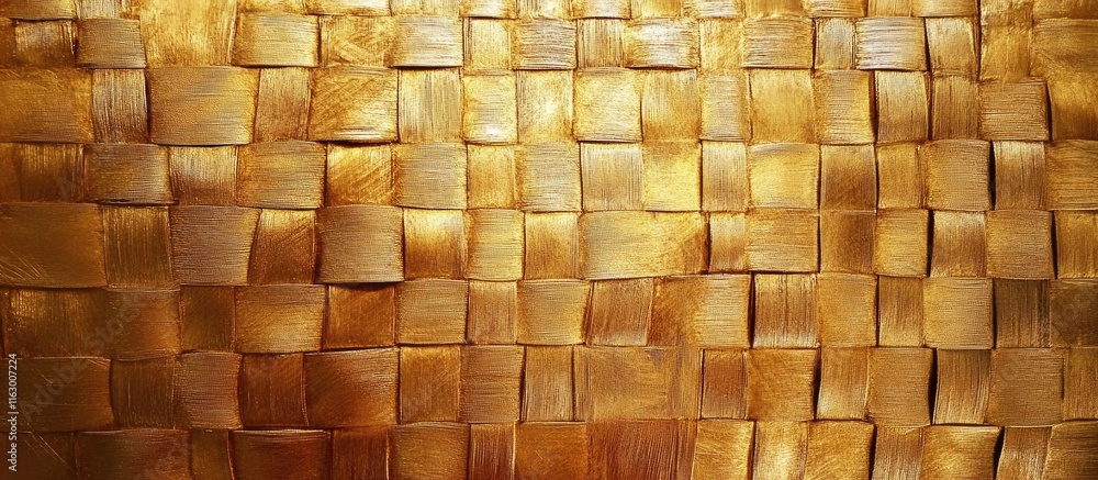 Poster woven golden satin texture with warm sheen ideal for background use and text placement in elegant de
