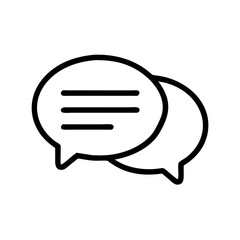 A chat bubble icon representing communication or conversation