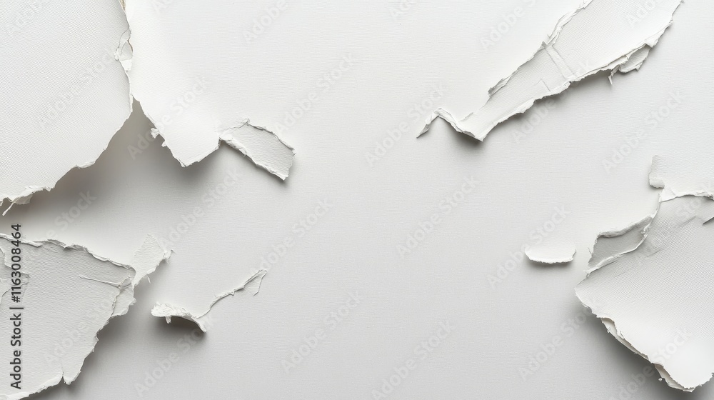 Poster ripped paper texture background with empty space for text and designs in neutral color palette