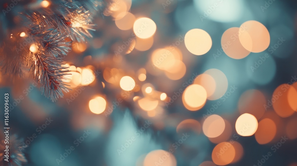Aufkleber pastel colored bokeh lights with a soft gradient background for a dreamy atmosphere