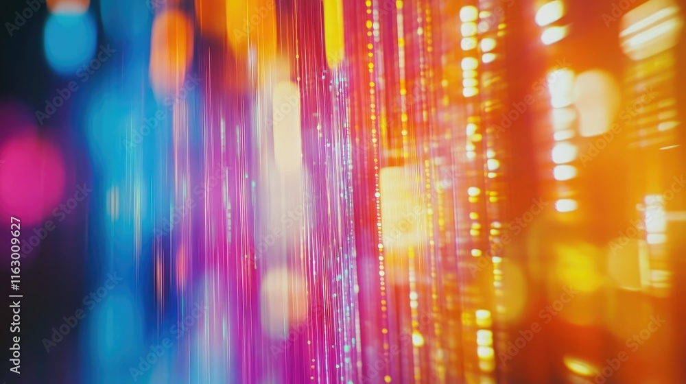 Canvas Prints vibrant abstract background with soft lens blur and light effects in digital technology aesthetic