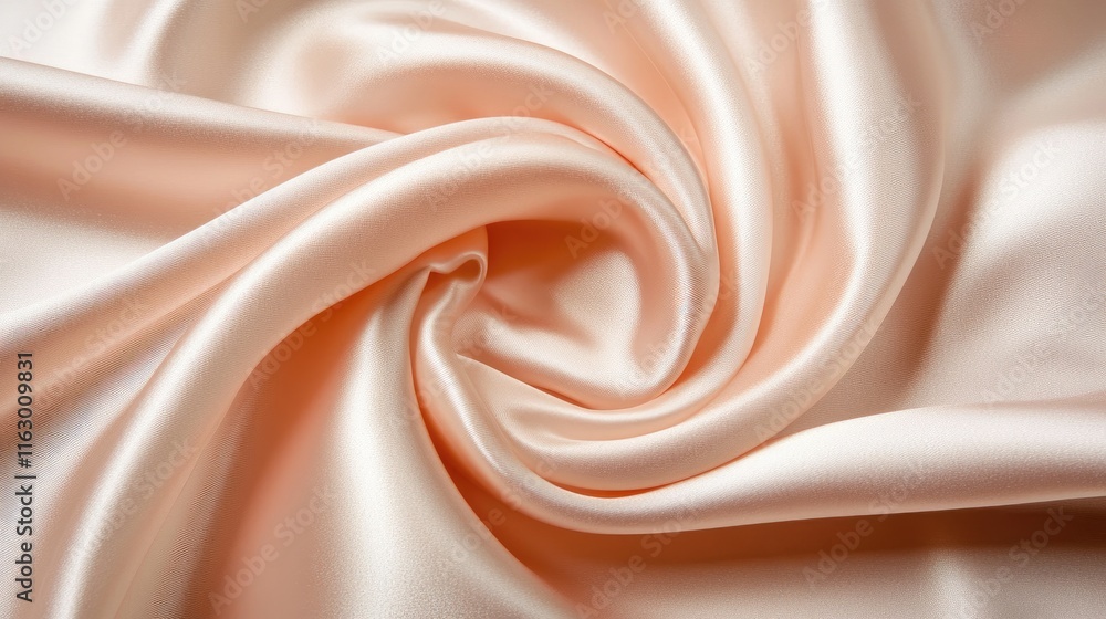 Poster soft pink satin fabric texture featuring elegant folds and smooth finish for background use